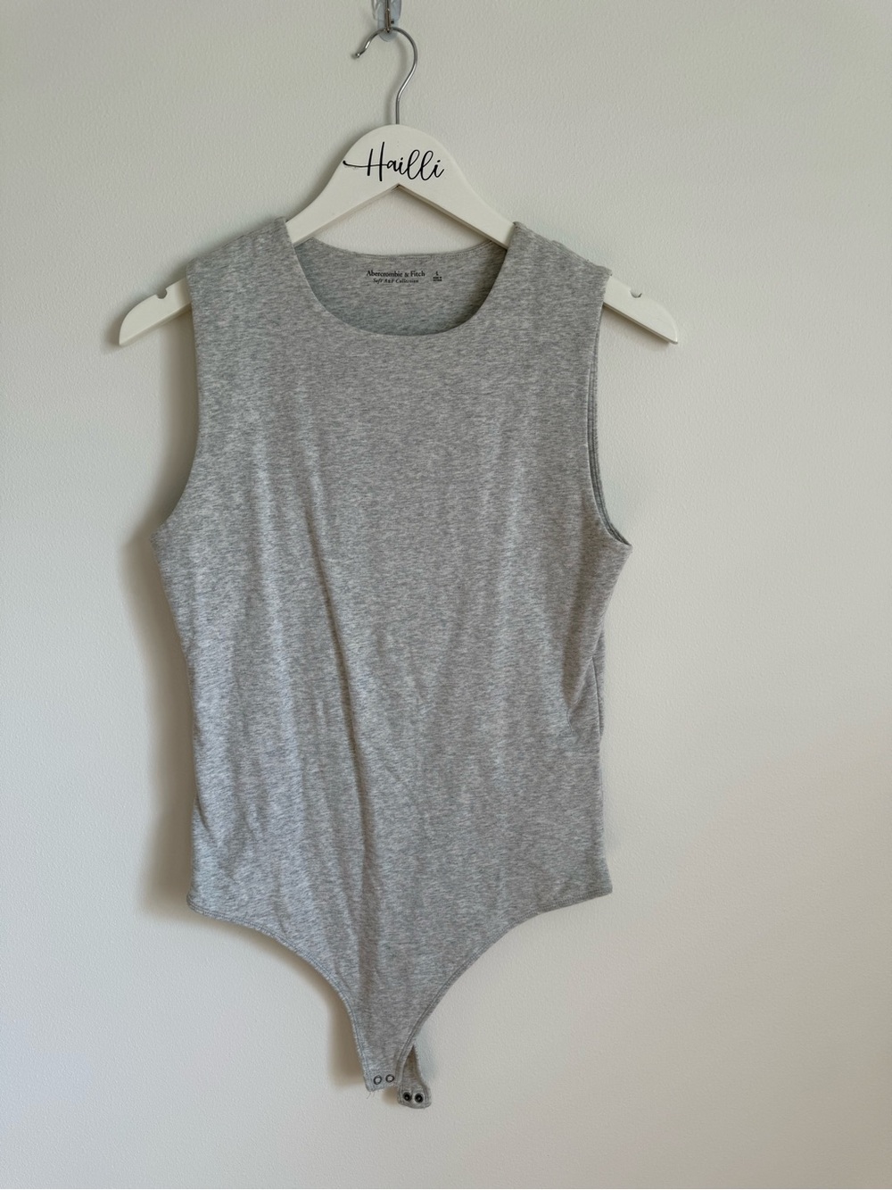 Abercrombie & Fitch Heather Gray Sleeveless Bodysuit